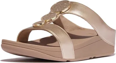 Produktbild von Fitflop Halo Bead-circle Metallic H-bar Sandalen Beige EU 36 Frau Beige EU 36