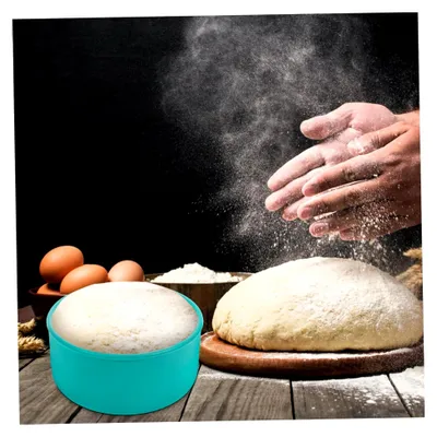 Produktbild von Silikon Teigbehälter mit Deckel, Auslaufsicher und Stapelbar für Pizzateig