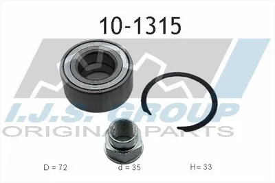 Produktbild von IJS GROUP Radlagersatz Vorne für FIAT PUNTO (188) 72mm 10-1315
