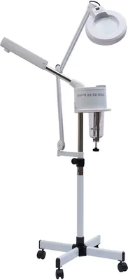 Produktbild von 2 In 1 Dampfmaschine Bedampfer Spritzgerät Gesichtsdampfer Salon Spa Lupenleuchte LED 5X