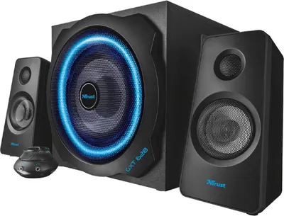 Produktbild von Trust GXT 628, 2.1 Kanäle, 120 W, Universal, Schwarz, Blau, China, AC