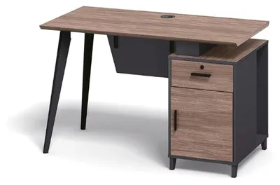 Produktbild von Braun Schreibtisch für Büro Moderne Bürotisch Arbeitsplatz Designer Möbel