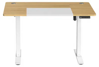 Obrázok produktu pre Elektricky nastaviteľný písací stôl | Farba: svetlohnedý/biely | Rozmery: 120,1 x 60 x 72,1–120,1 cm