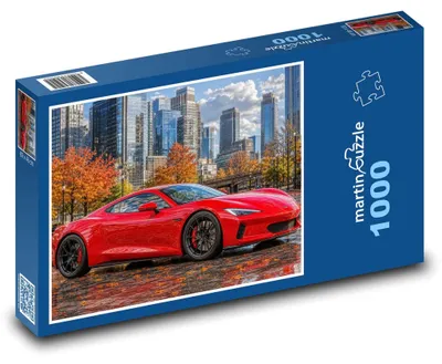Produktbild von Puzzle 1000 Sportwagen in der Stadt - martinpuzzle