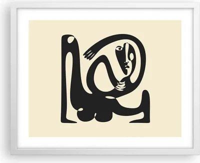 Produktbild von Gerahmtes Poster - Weißer Rahmen - Surreal Charakter Kontrast - 50x40 cm - Wand Bild - Wanddeko - Wandbilder - Kunstposter - Wandposter - Bilderrahmen - Bilder - Kunstdruck - P2WAA50x40-4615