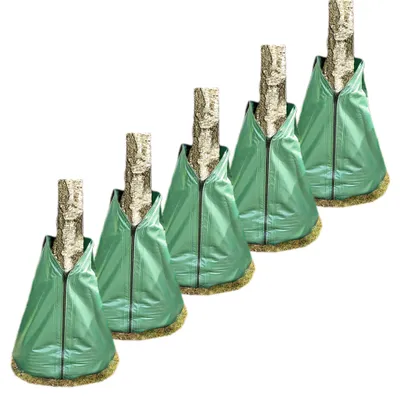 Produktbild von Novatool 5x Säcke für Baumbewässerung 75 Liter Grün Bewässerungsbeutel aus robustem PVC Baumsäcke Bewässerung Baumbewässerung Säcke Wasserbeutel Baum