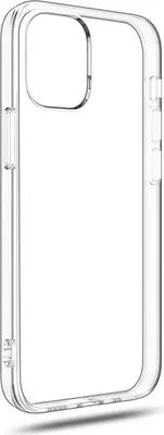 A clear, side view of a transparent phone case.