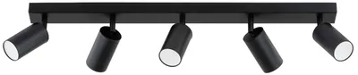 Zdjęcie produktu dla Spot reflektor ATLET czarny 5xGU10x10W metal wym:16x70x6cm IP20 Alfa