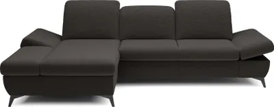 Obrázek produktu pro Rohová rozkládací sedací souprava BROCKVILE - antracitová, levý roh