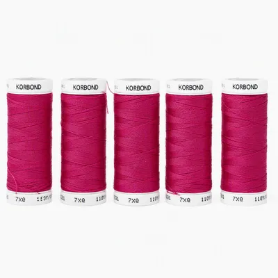 Polyester Nähgarn Fuchsia Pink 500 m (5 x 100 m Spulen)