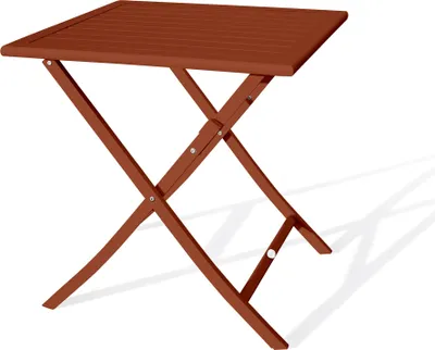Image de Table à manger de jardin de repas Marius-tb70-terra carré terracotta