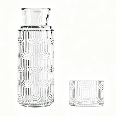Obrázek produktu pro Skleněná dekantérka s víkem - 630 ml - Průhledná