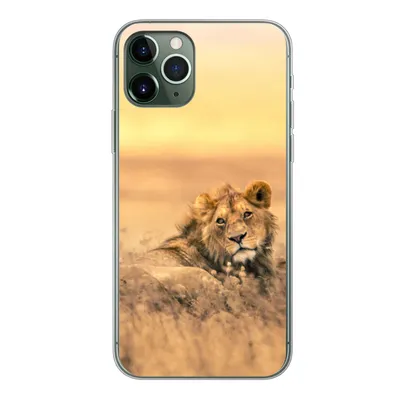 Produktbild von MuchoWow® Handyhülle Schutzhülle Hülle für iPhone 11 Pro Löwen - Gras - Himmel Silikon Softcase Handy Hülle - Handy