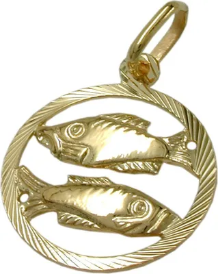 Produktbild von Anhänger Kettenanhänger Sternzeichen Fische aus 375 Gold Gelbgold Goldanhänger