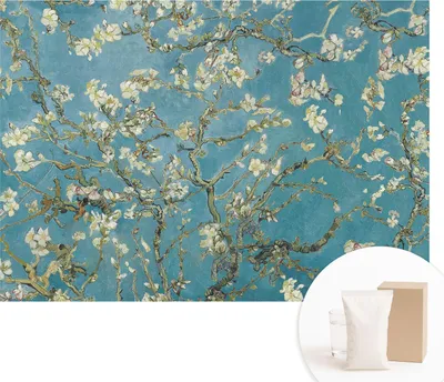 Obrázek produktu pro Samolepicí fototapeta – nástěnné malby do obývacího pokoje – 312 x 219 cm – dekorativní fólie na stěny – moderní design pro výzdobu stěn – tapety do interiérů – kvetoucí větve