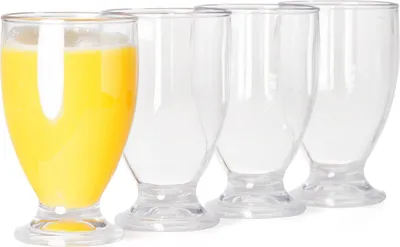 Immagine prodotto di Bicchiere da succo Flamefield, acrilico, trasparente 0,17 l, 4 pezzi