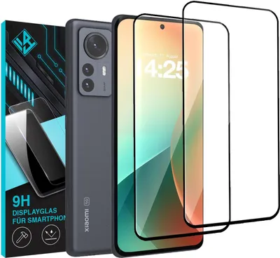 Produktbild von 2x 9H 3D Schutzglas Displayschutzfolie für Xiaomi 12 Pro Displayglas Fullcover Displayschutz Glas Panzerfolie 3D Schutzglasfolie