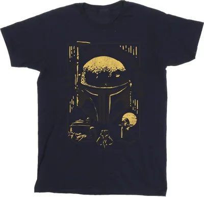 Produktbild von Star Wars: The Book Of Boba Fett - "Galactic Outlaw" T-Shirt für Herren BI51818 (M) (Marineblau)