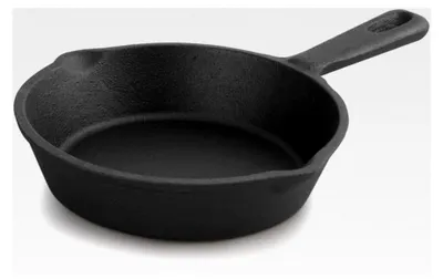 Produktbild von 12x Brat- und Servierpfanne mit Stielgriff ø 16 cm aus Gusseisen schwarz