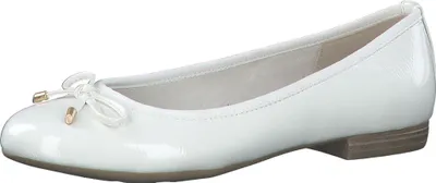 Produktbild von MARCO TOZZI Damen Ballerina klassisch MT FEEL runde Form Schleife 2-22137-20, Größe:39 EU, Farbe:Weiß