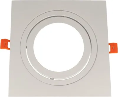 Produktbild von Einbaustrahler AR111 Downlight Einbaurahmen Schwenkbar verstellbar Einbauspot 180x25mm Bohrloch Aluminium für LED Leuchtmittel Eckig Weiß Matt