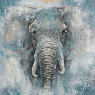 Produktbild von ArtUniverse Leinwandbild Elefantenkopf 100 x 100 cm