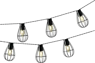 Produktbild von Lumineo Lumineo - Eisen-Solar-Garten-Lichterkette 8 Lichter 350 cm - außen - schwarz - LED