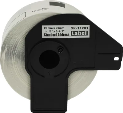Produktbild von vhbw Rolle mit Halter 29mm x 90mm (400 Etiketten) kompatibel mit Brother PT QL-1050, QL1050N, QL-1060, QL1060N, QL-1110 Drucker - Premium Weiß