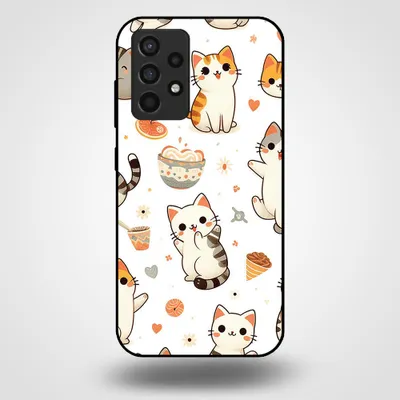 Produktbild von Smartphonica Handytasche für Samsung Galaxy A52 mit Katzendruck - TPU Rückseite Abdeckung Fall Katzen Design