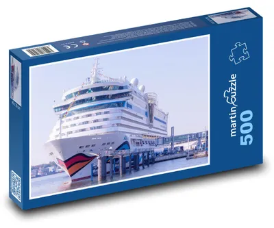 Zdjęcie produktu dla Puzzle 500 statek w Warnemünde - martinpuzzle
