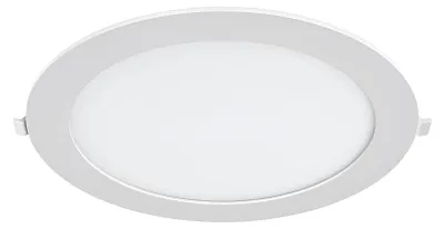 Immagine prodotto di Faretto da incasso a pannello LED Braytron, dimmerabile, 18 W, ultrapiatto (26 mm), rotondo, bianco caldo, bianco neutro, bianco freddo, 3CCT (3000 K-6500 K), 1800 lm, Ø 205 mm, bianco, IP40