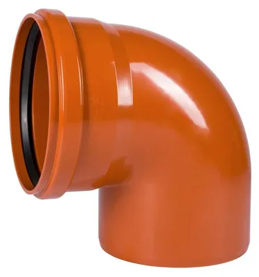 Obrázok produktu pre Koleno kanalizačné PVC Osma KGB 87°, DN 315, oranžová