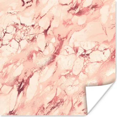 Produktbild von MuchoWow® Poster Rosa - Steine - Marmor 75x75 cm - Wand Dekoration