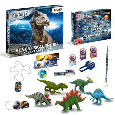 Obrázek produktu pro Adventní kalendář 2026 pro děti s figurkami 24 denních dino překvapení Dinorex