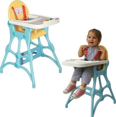 Imagen del producto de Silla para niños, comedero para bebés - turquesa/amarillo