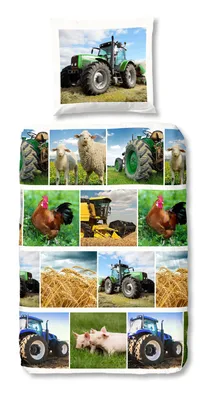 Produktbild von Duvet cover Good Morning 135x200 + 1* 80x80 cm - tractor