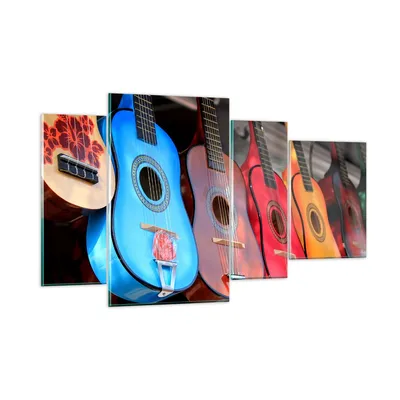 Produktbild von Bilder auf glas - Gitarre Musik Instrument Mexiko - 120x70cm - Glasbilder - Wandbilder - Kunstdruck - zum Aufhängen bereit - Wanddekoration aus Glas - Glas Bilder - Wandbild auf Glas - GDL120x70-2221