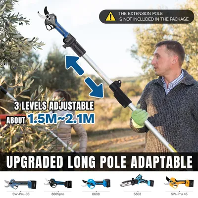 Immagine prodotto di Potatura elettrica da 40 mm - Potatrice da giardino senza fili, ricaricabile, con batteria da 21V - Metallo