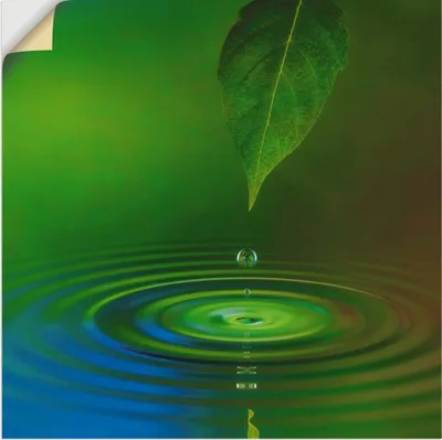 Produktbild von ARTland Wandbild, selbstklebend Wassertropfen Größe: 70x70 cm