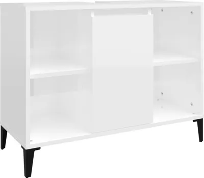 Obrázek produktu pro vidaXL Umyvadlo Vanity Unit High Gloss White 80x33x60cm Dřevěný materiál