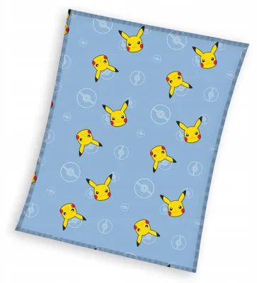 Produktbild von Carbotex Kinderdecke Pokemon Pikachu Pokébälle 110x140 cm