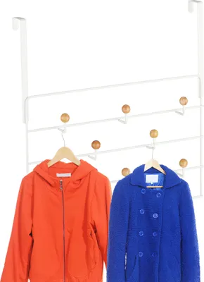 Produktbild von relaxdays Türgarderobe 10 Haken weiß