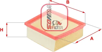 Produktbild von Luftfilter SOFIMA S 3390 A für FORD Fiesta Mk6 Schrägheck (JA8, JR8) Filtereinsatz