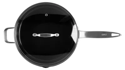 Produktbild von Zyliss Ultimate Pro Hart-eloxierte Aluminium- Schmorpfanne mit Glasdeckel, PFAS-frei, KI-generiertes Bild