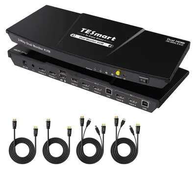 Obrázek produktu pro Přepínač HDMI KVM pro 2 počítače, 2 monitory, rozlišení 4K@60Hz