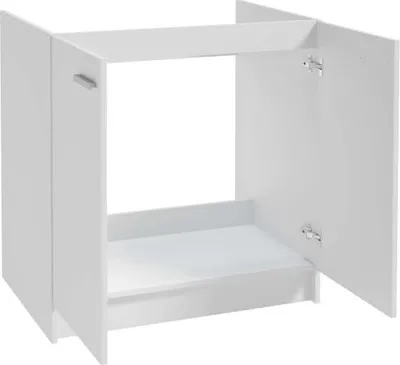 Produktbild von Aqua For You | Küchenunterschrank Single - Küchenunterschrank - 80x50 - Weiß - 2 Türen - Mdf - Ständer