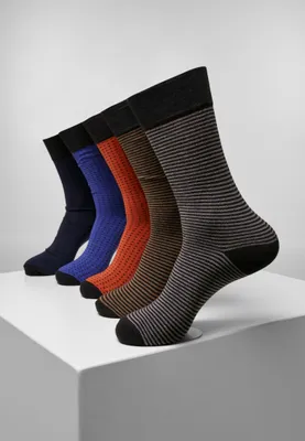 Obrázok produktu pre Urban Classics TB3744 | Ponožky s prúžkami a bodkami 5-Pack - Farbe: multicolor - Größe: 39-42