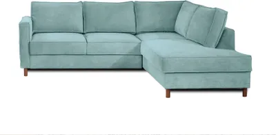 Produktbild von Best Mobilier Jake, Ecksofa, Blau, 5 Sitz(e), Jake, Samt, Holz
