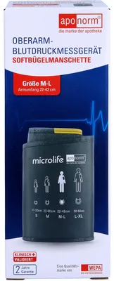 Produktbild von Aponorm Oberarm-Softmanschette Gr. M-L 22-42 cm, 1 St. Manschette