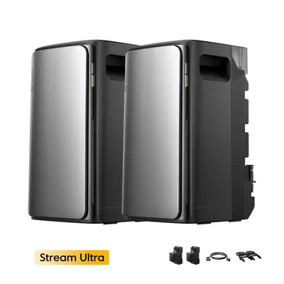Produktbild von Ecoflow Stream Ultrax2 Balkonkraftwerk Speicher 3840Wh, All-in-One Speicher mit 2x Smart Meter für Balkonkraftwerk, 2300W AC Ausgang, 4-MPPT, 0% VAT